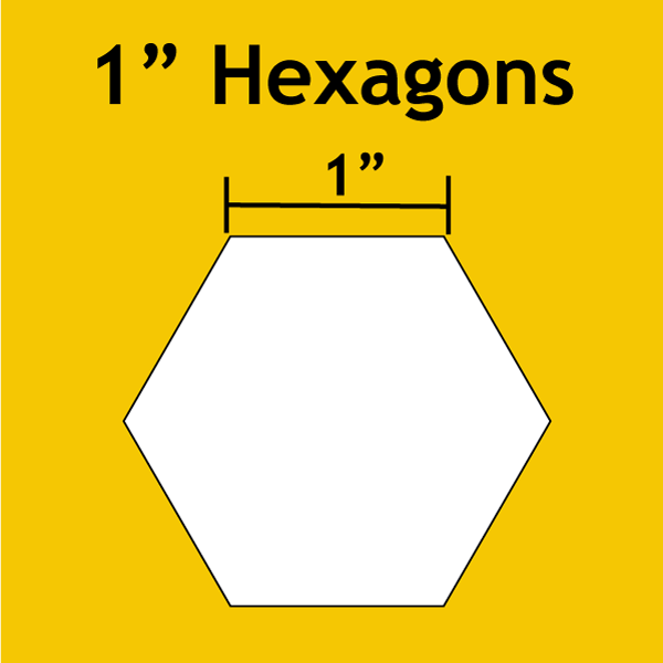 Paper Pieces - 1" Hexagons - Acrylic Template With 3/8" Seam Allowance and Marking Holes
