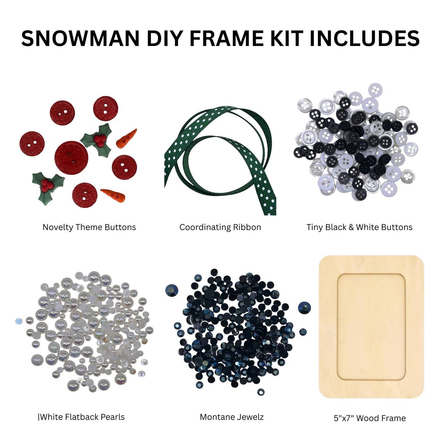 Buttons Galore and More Snowman Frame DIY Craft Kit