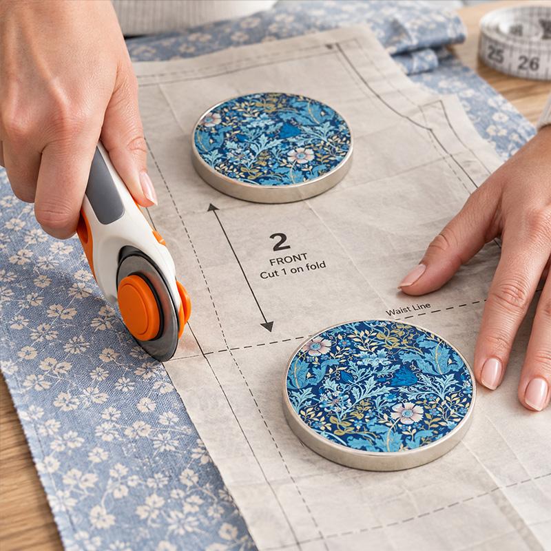 Hobby Gift Blue Floral Fabric Weight - 2ct