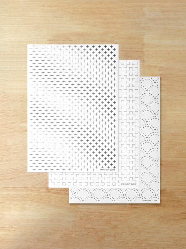 Clone - Wash Away Sashiko Stencils - 3ct Basics