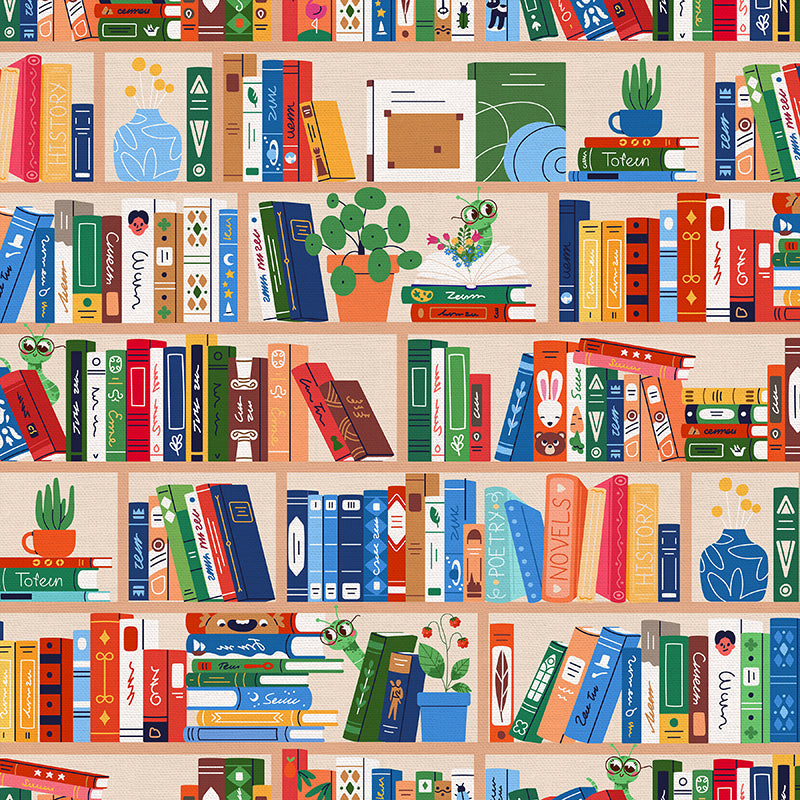 PBS Fabrics - Book Worm - Shelves - 12026515