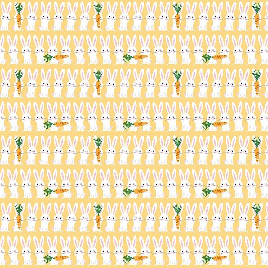 Dear Stella - Sweet Purrennials - Bunny Stripe - STELLA-DLW3108