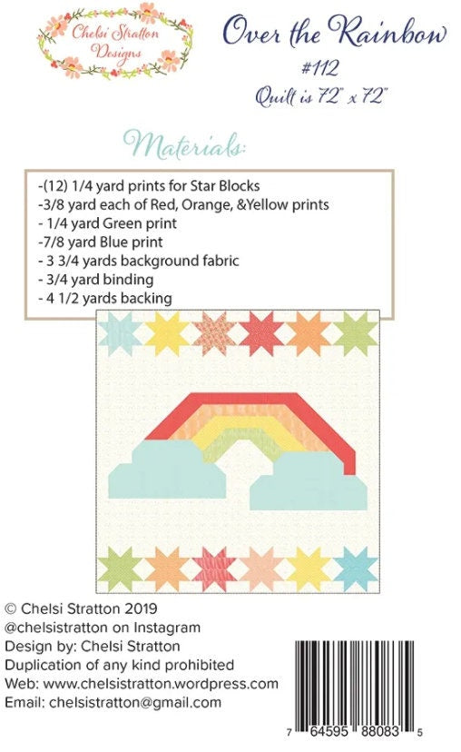 Over the Rainbow Quilt Pattern by Chelsi Stratton
