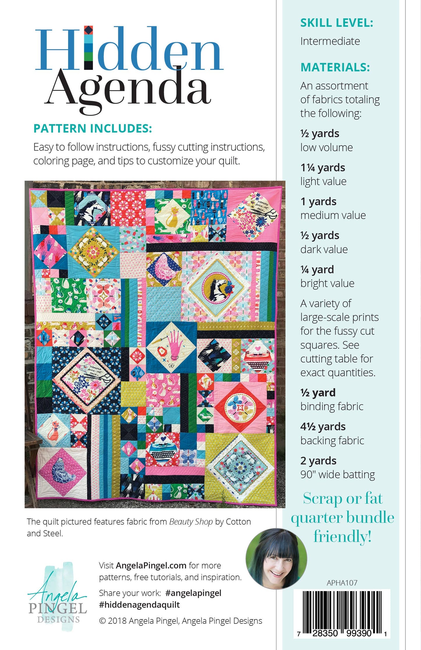 Hidden Agenda Quilt Pattern By Angela Pingel