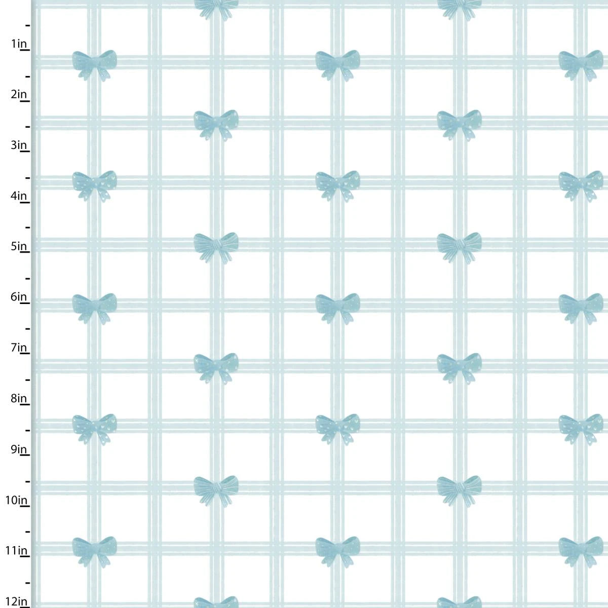 Studio E - 3 Wishes - Let's Celebrate Welcome Baby - Plaid Bows Blue - 3LCWELCOMEBA-24683-WHT