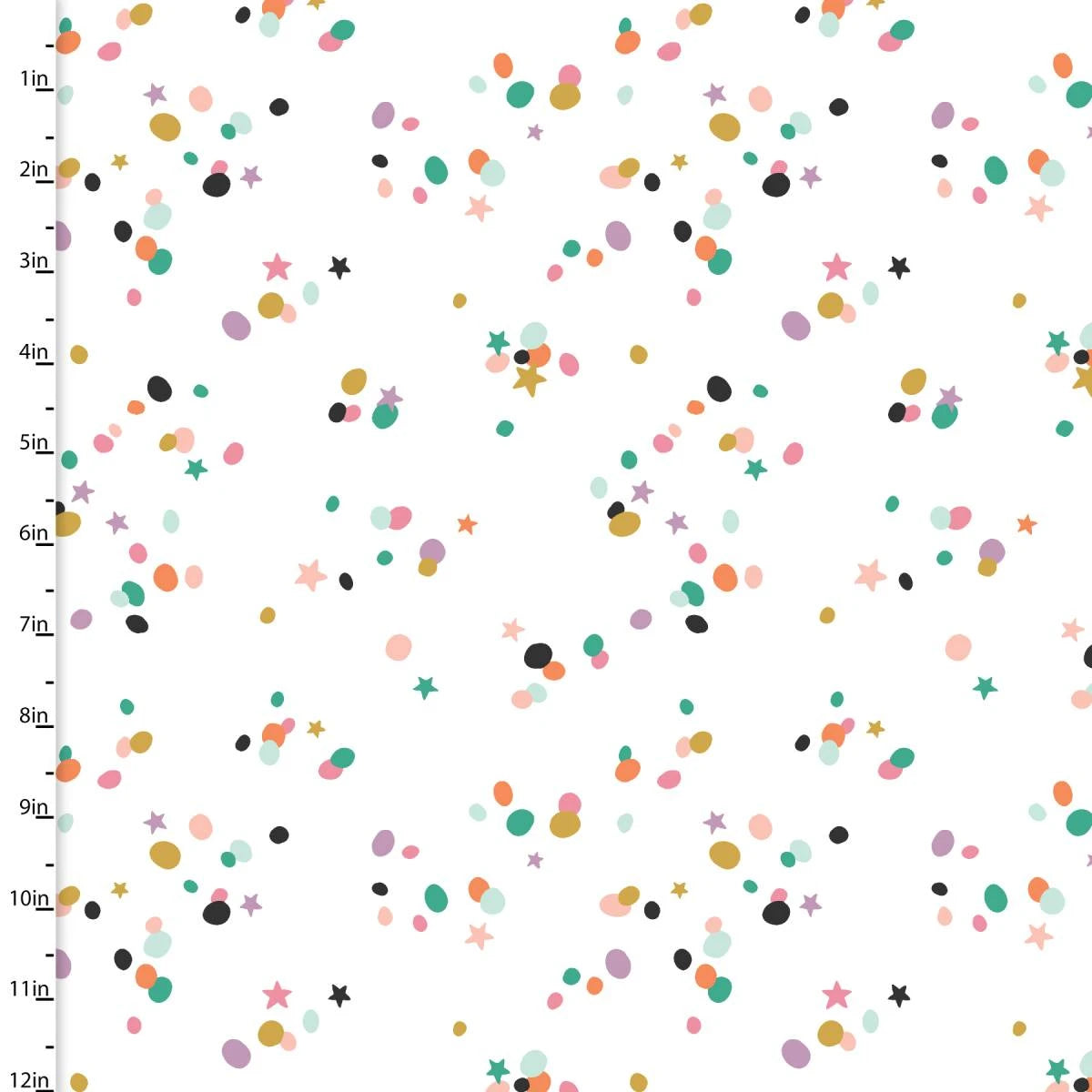 Studio E - 3 Wishes - Let's Celebrate Party Time - Sprinkled With Love Rainbow Confetti - 3LETSCEPART1-24688-WHT