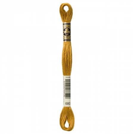 DMC Six Strand Embroidery Floss - 666 - 676 - 677 - 680