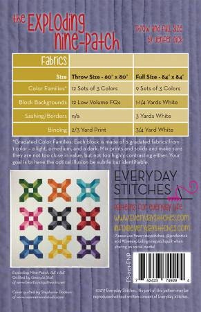 Exploding Nine-Patch Quilt Pattern By Everyday Stitches