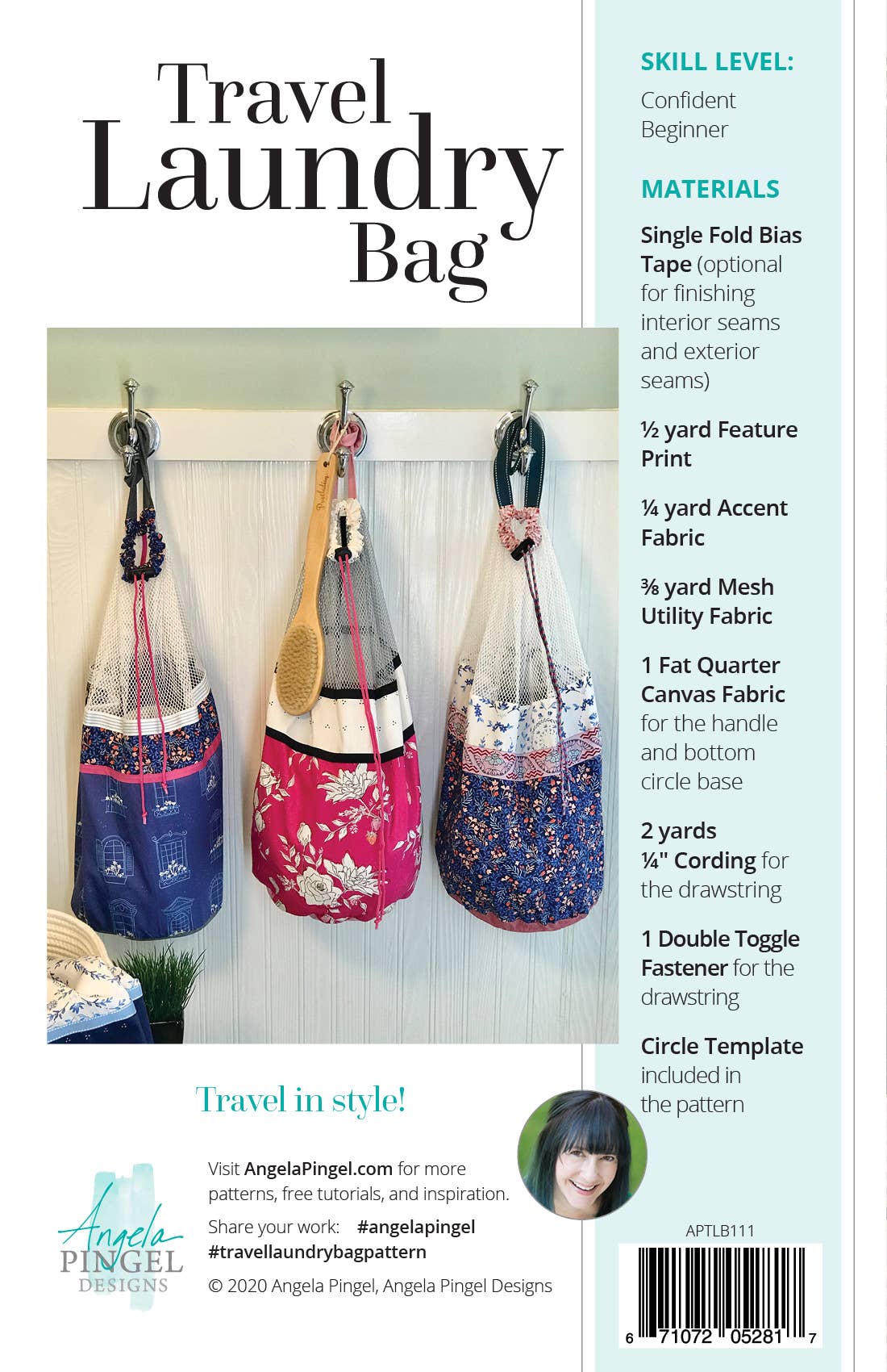 Travel Laundry Bag Sewing Pattern By Angela Pingel