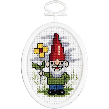 Janlynn Mini Counted Cross Stitch Kit - Gnome