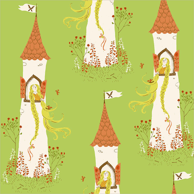 Preorder - Windham - Heather Ross - Heather Ross Favorites - Rapunzel - 51197D-1 Green - Ships June 2026