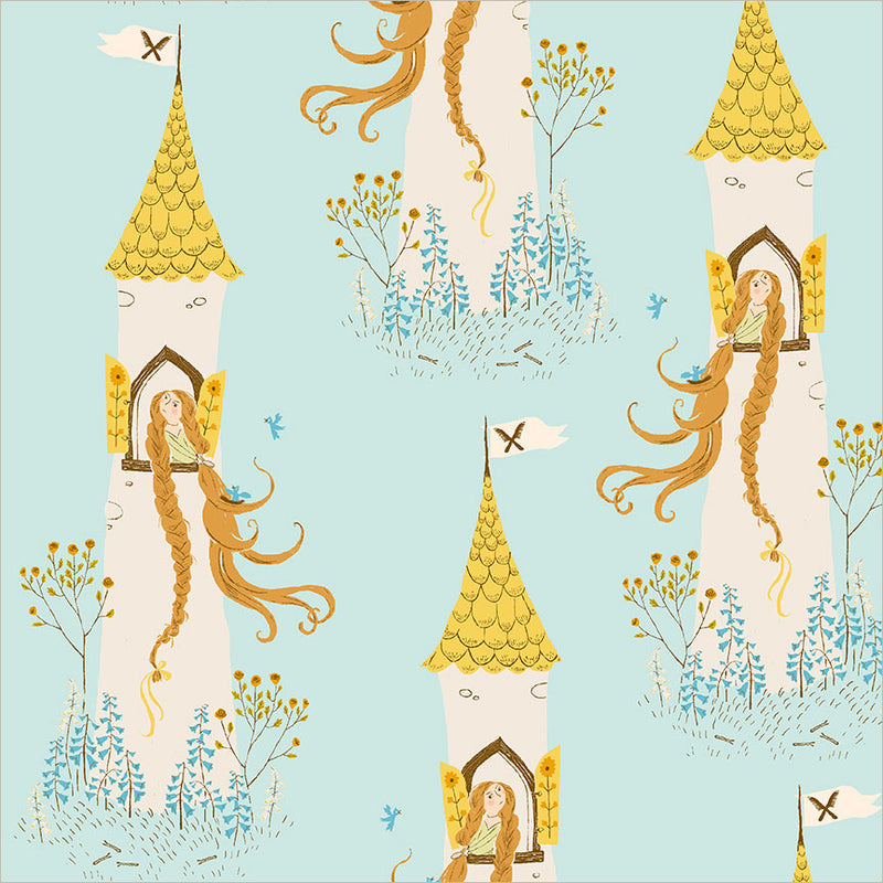 Preorder - Windham - Heather Ross - Heather Ross Favorites - Rapunzel - 51197D-2 Aqua - Ships June 2026