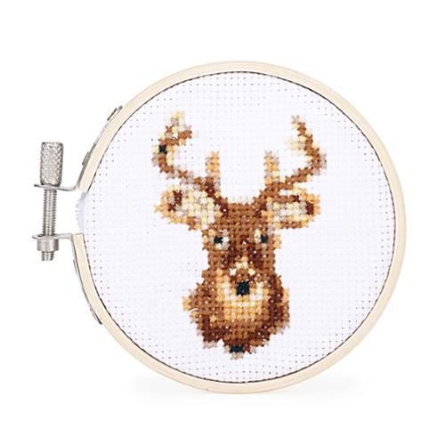 Kikkerland Mini Cross Stitch Kit Deer