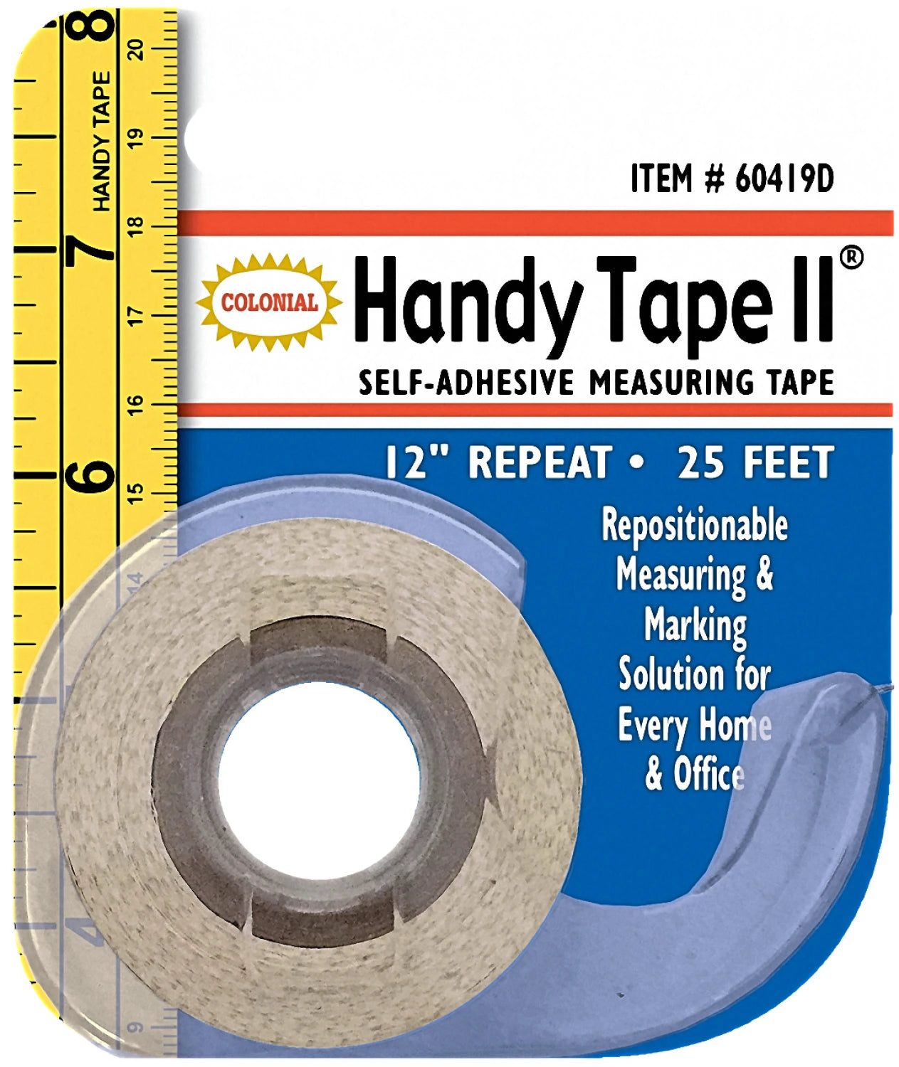 Handy Tape Dispenser 12" Repeat 25ft Roll