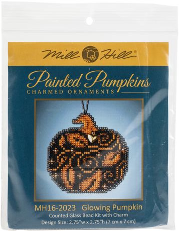 Mill Hill Counted Cross Stitch Kit - Painted Pumpkins Glowing Pumpkin Ornament