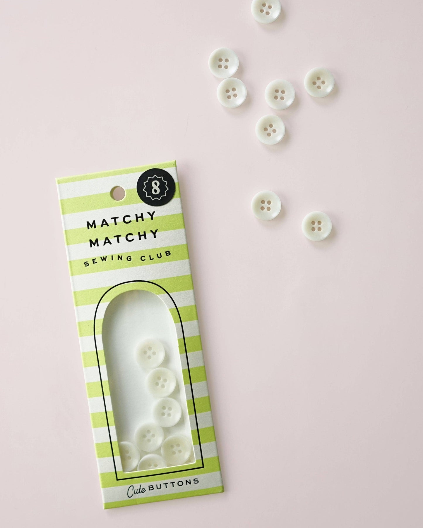 Matchy Matchy Sewing Club Milk 1/2" Corozo Nut Buttons