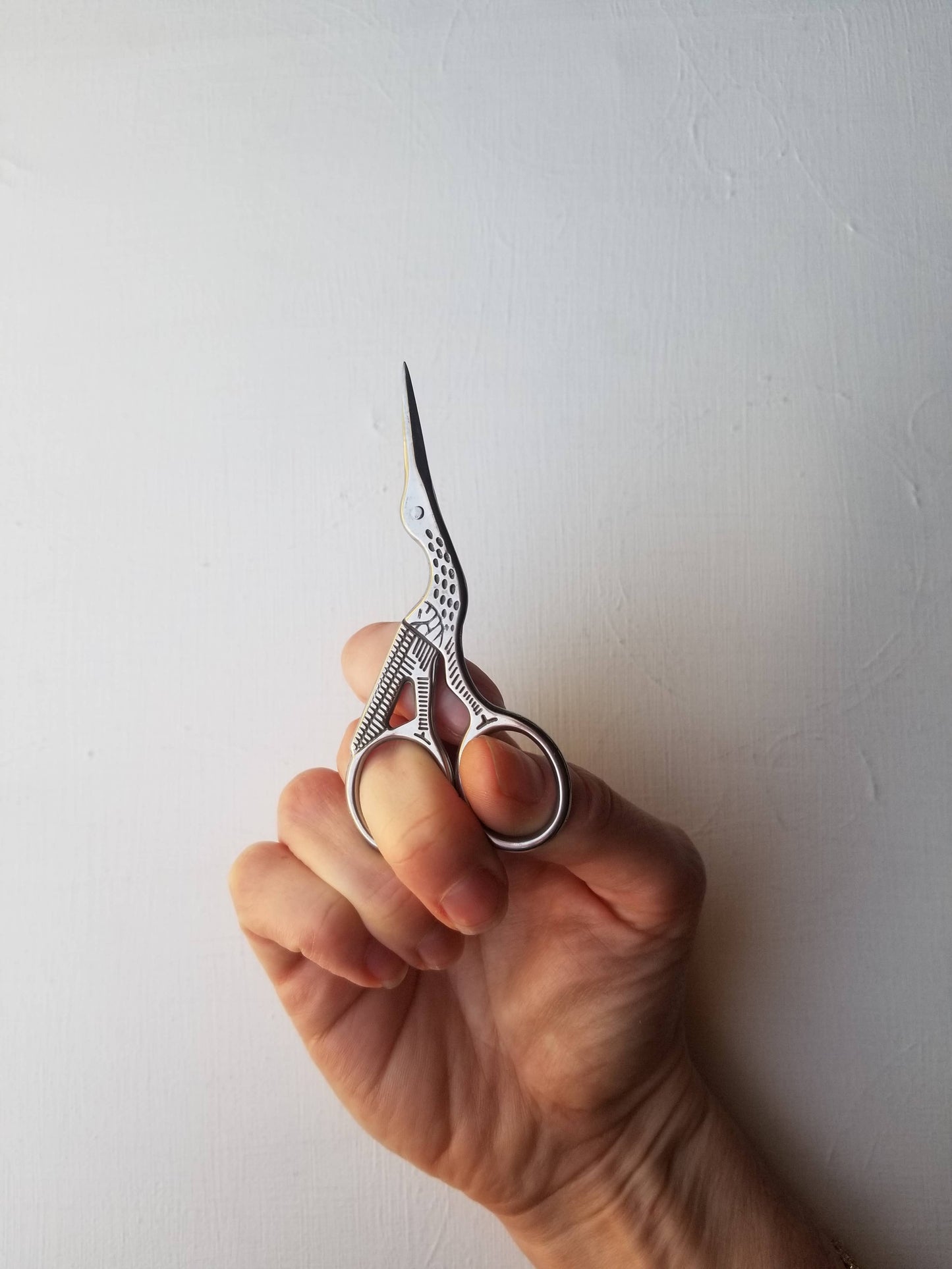 Jessica Long Classic Stork Hand Embroidery Scissors