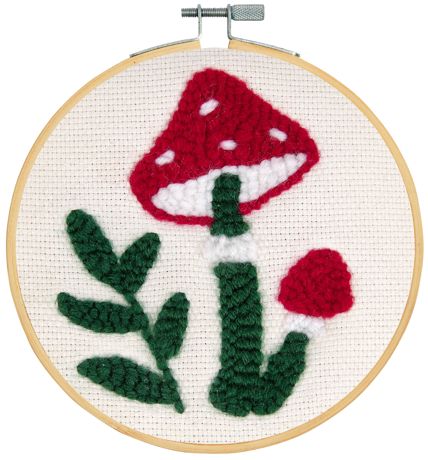 DMC Starter Punchneedle Kit - Red Mushroom