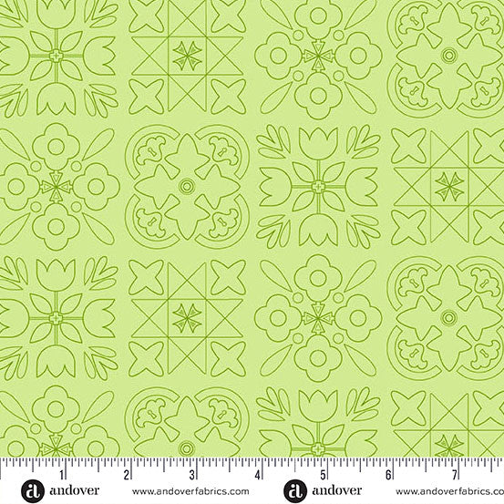 PREORDER - Andover - Alison Glass - Color Camp Grove - Bandana - A-10428-LG - Ships August 2026