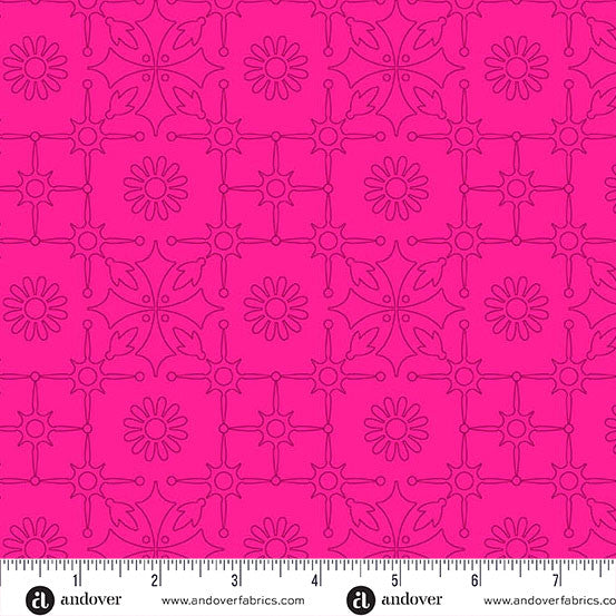 PREORDER - Andover - Alison Glass - Color Camp Bloom - Leatherwork - A-10429-E - Ships September 2026
