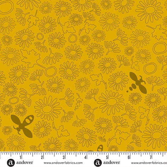 PREORDER - Andover - Alison Glass - Color Camp Sun - Bee Honey - A-10431-Y - Ships September 2026