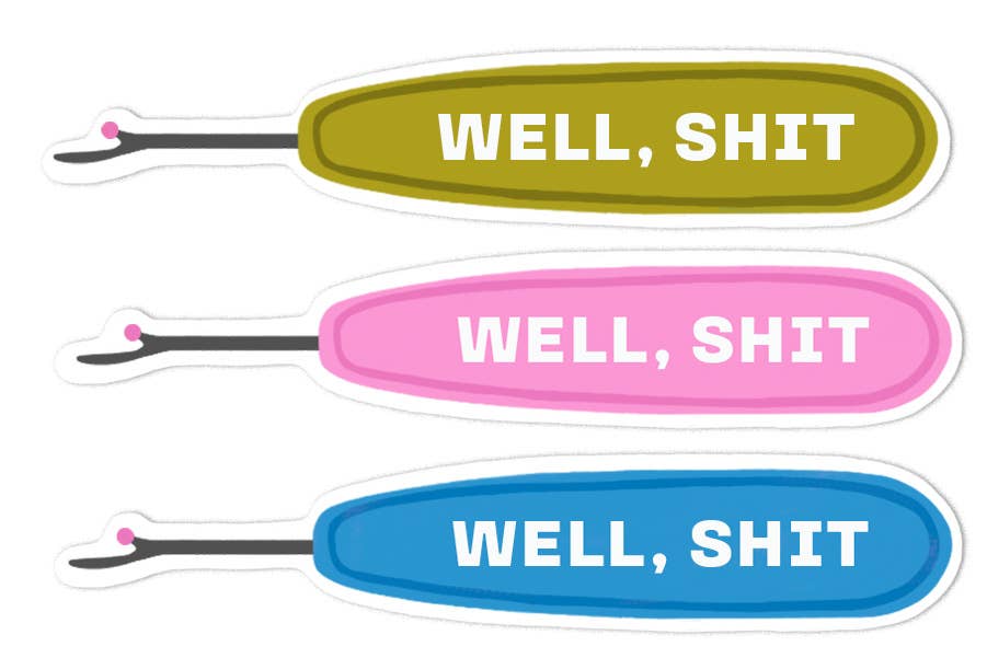 Kati Cupcake - WELL SHIT Seam Ripper - Sticker Pack