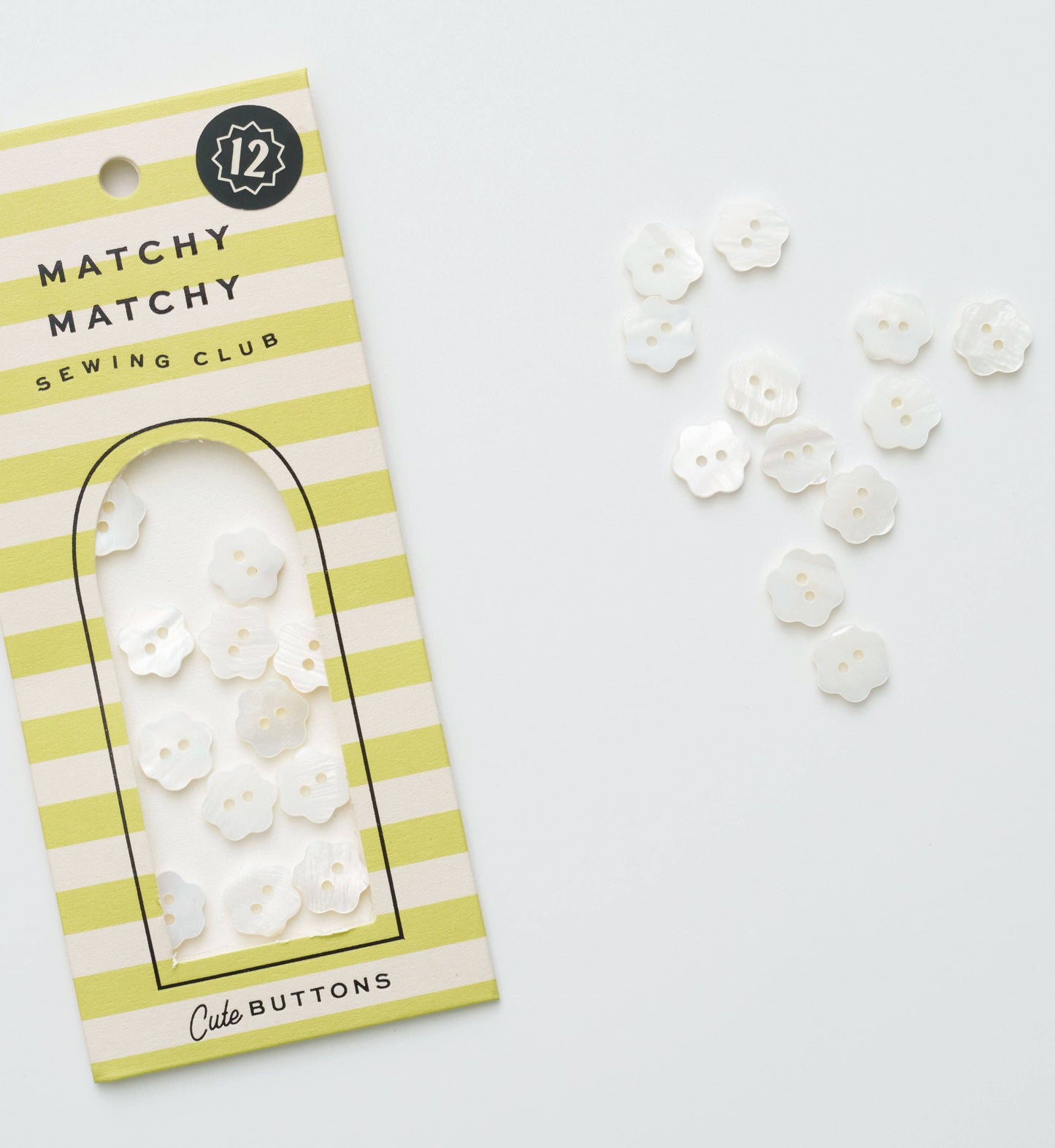 Matchy Matchy Sewing Club - Flower Shaped Shell Buttons