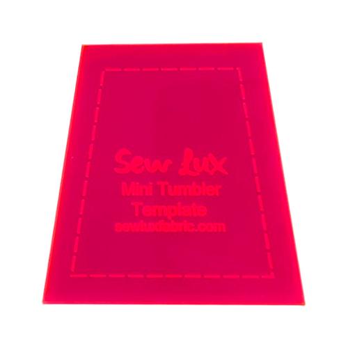 Sew Lux Mini Tumbler Acrylic Template