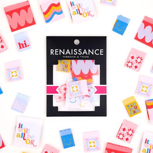Renaissance Ribbons Playful Woven Label Pack