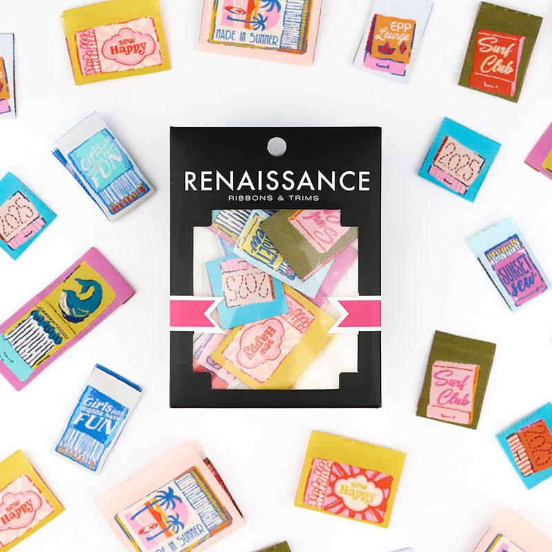 Renaissance Ribbons Matchbook Makerie Woven Label Pack