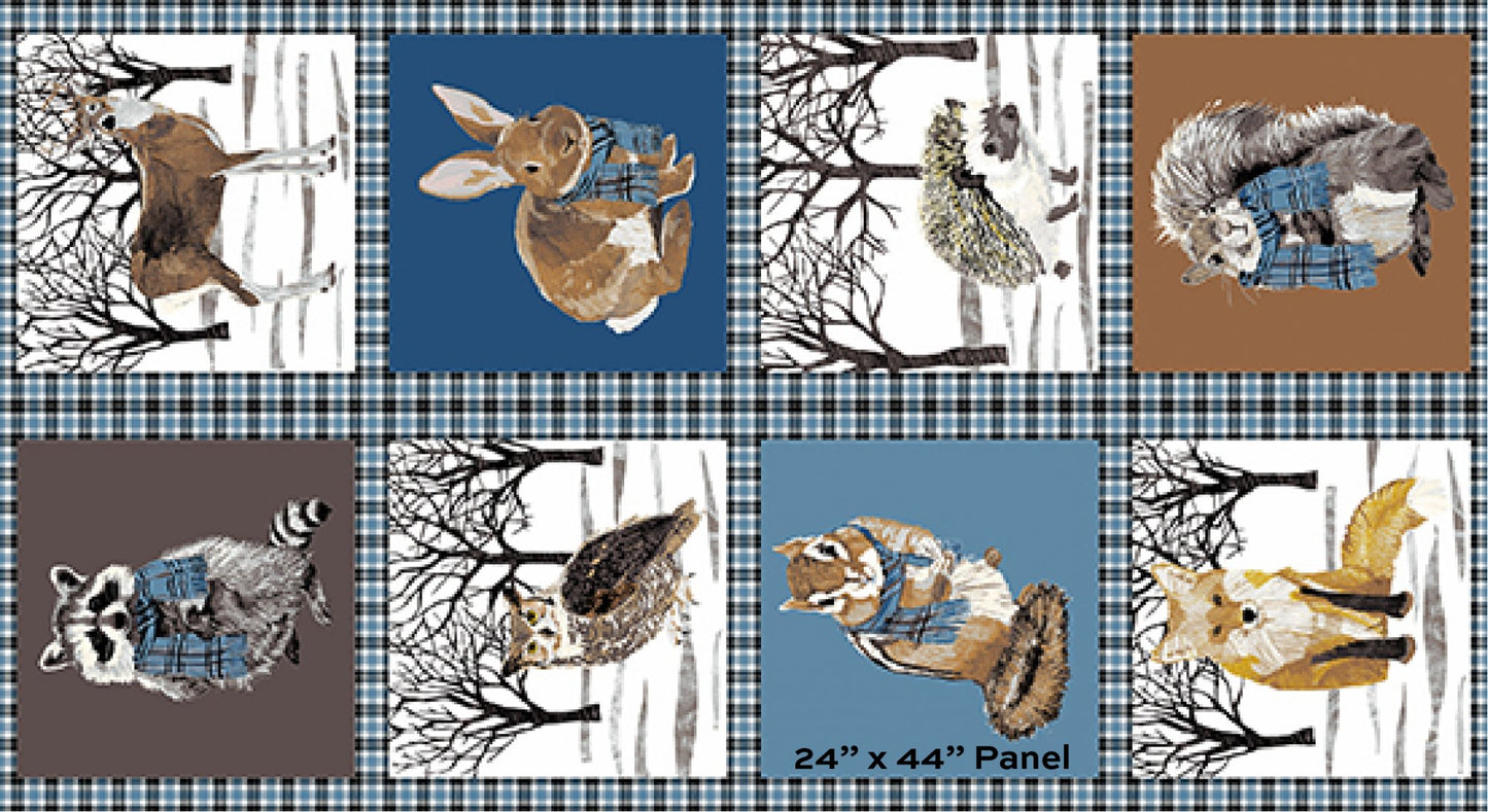 Andover - Woodland Winter - Two Can Art - Bundled Up Panel - A - 9747 - B