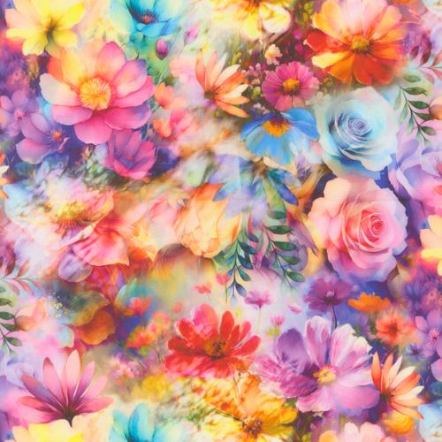 Preorder - Moda - Gradients Gallery Quilting Cuddle - Rainbow Flowers - 33892 11QC - Ships July 2026