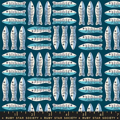 Preorder - Ruby Star Society - 1 800 Calico - Little Sardine Fish Galaxy Blue - RS4168 15 - Ships October 2026