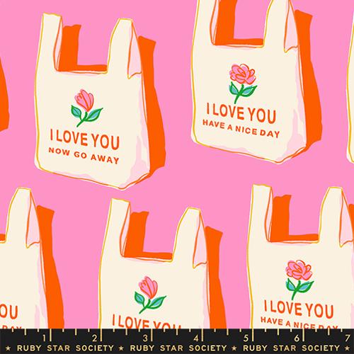 PREORDER - Ruby Star Society - Sparkle Mart - Have a Nice Day Grocery Shopping Bags on Flamingo Pink - RS0117 11 - Ships September 2026