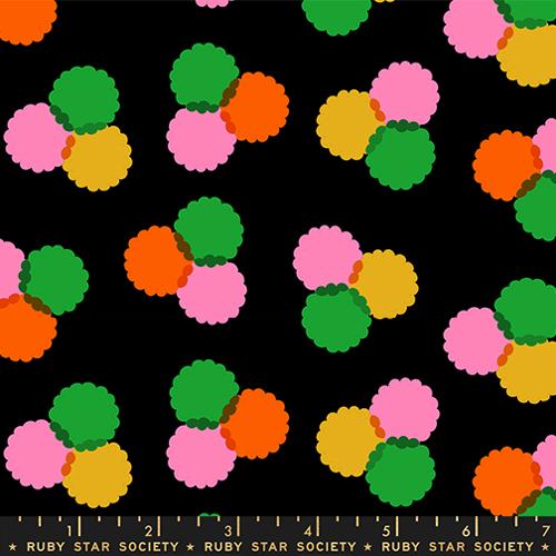 PREORDER - Ruby Star Society - Sparkle Mart - Large Rainbow Puff Dot Cluster Blender on Black - RS0122 16 - Ships September 2026