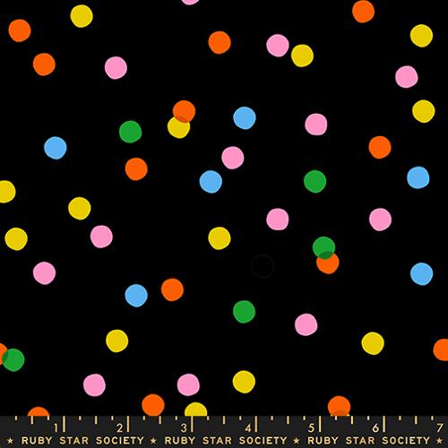 PREORDER - Ruby Star Society - Sparkle Mart - Spritz Rainbow Dots on Black - RS0123 19 - Ships September 2026