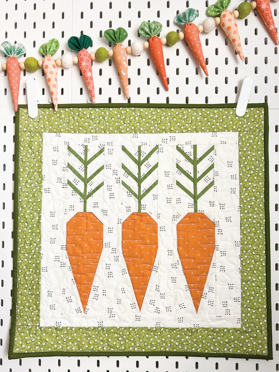 Carrot Trio Mini Quilt / Pillow Pattern By Ameroonie Designs
