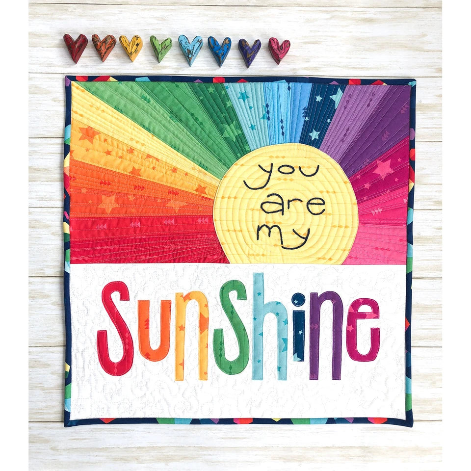 Rainbow Sunshine Mini Quilt Pattern By Ameroonie Designs