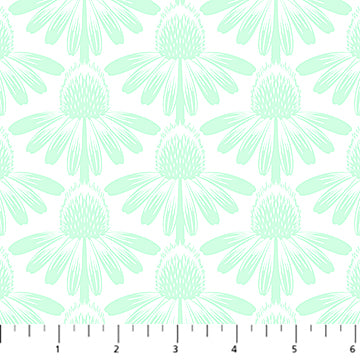 Anna Maria Textiles - Heiress - Coneflower - Mint Green - AMT1001-75C