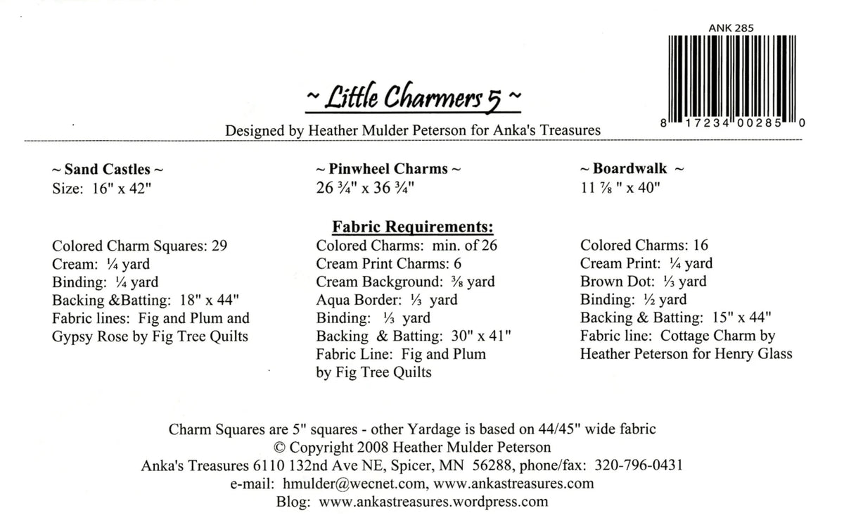 Little Charmers 5 Pattern By Anka's Treasure