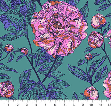 Anna Maria Textiles - Heiress - Peony 108" Wide Wideback Quilt Backing Fabric - Jade - BAMT1003-78