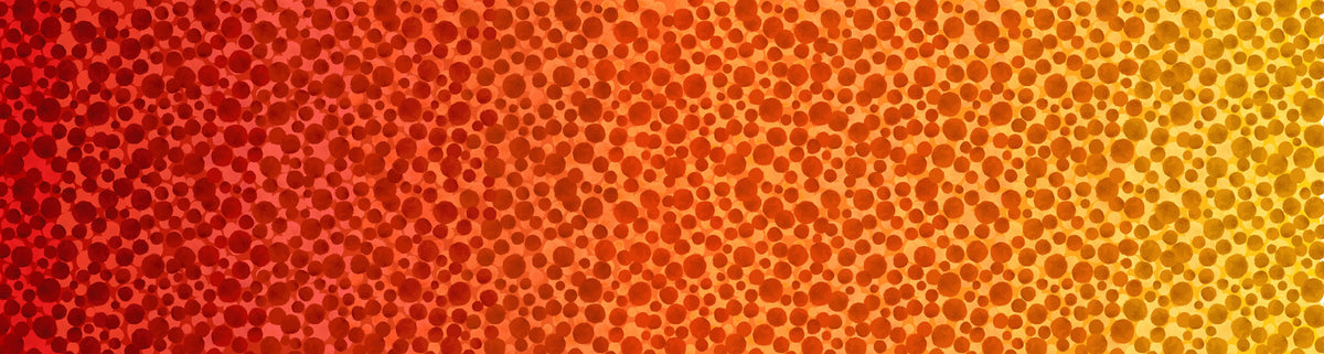 Lewis and Irene - Omnificent Ombres - Bumbleberries Dots Flame Red / Orange / Yellow Ombre - BBOM5