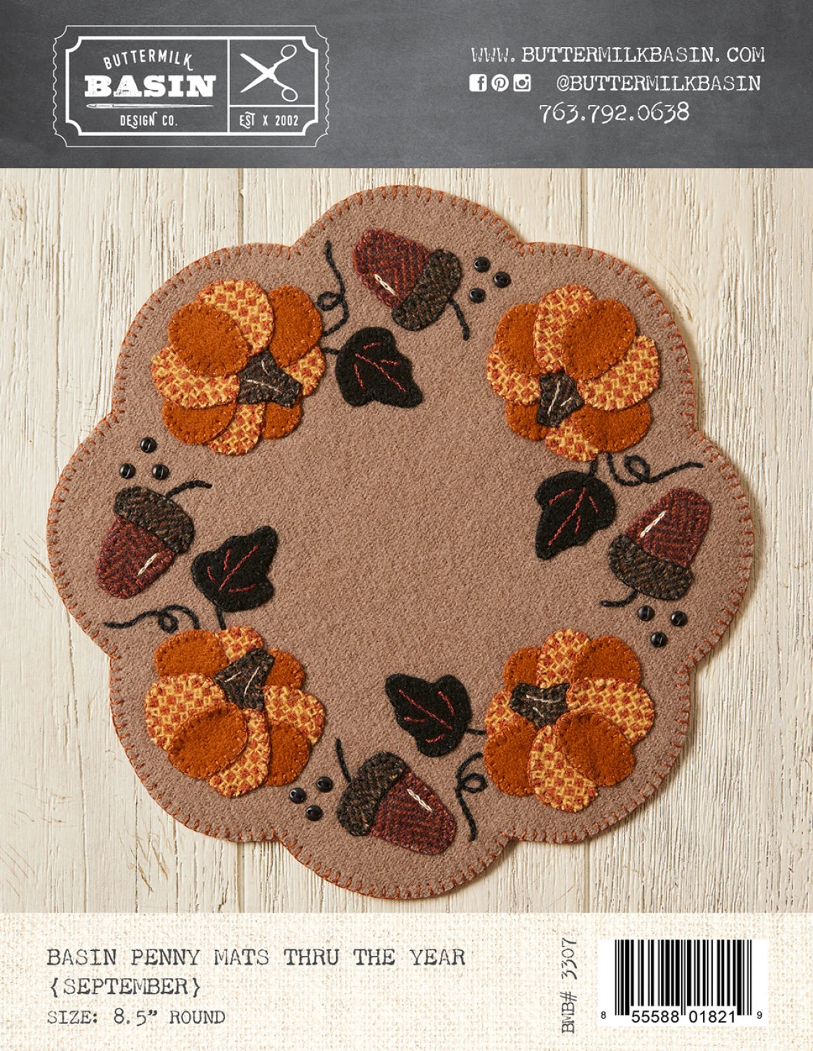 Basin Penny Mats Thru the Year September Pattern By Buttermilk Basin
