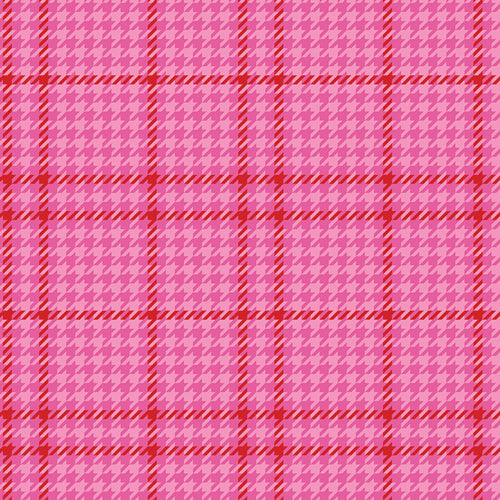 Art Gallery Fabrics - Christmas in Color - Holiday Check Sugar Plum Houndstooth Plaid - CMC-25408