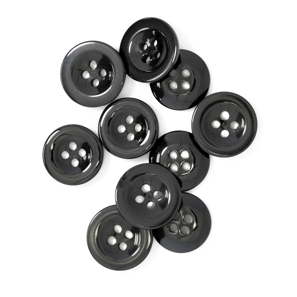 Dritz Basic Black Waistband Buttons - 15-17mm - 10 Pack