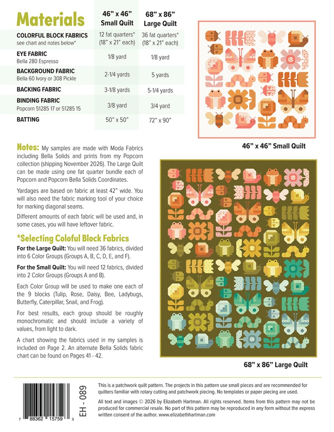 Busy Backyard Quilt Pattern By Elizabeth Hartman