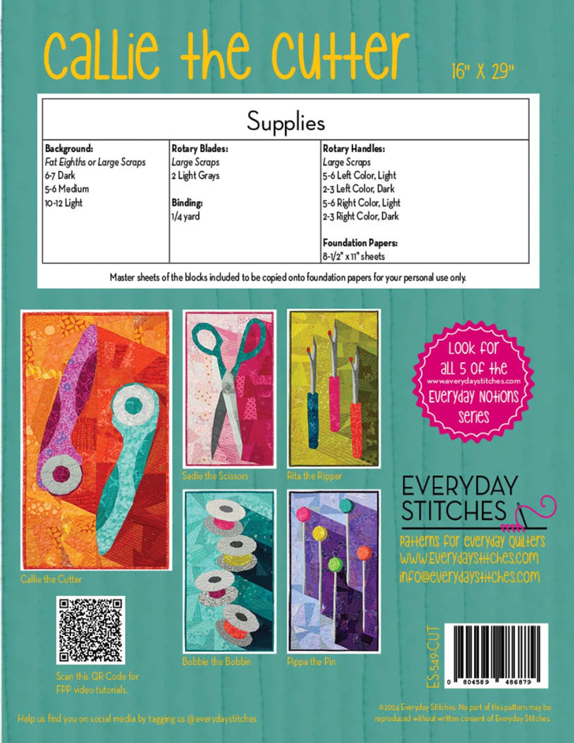 Callie the Cutter Quilt Pattern By Everyday Stitches
