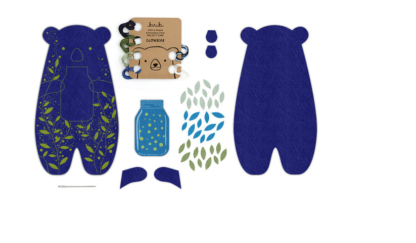 Kiriki Press Glowbear Doll Felt Embroidery Kit