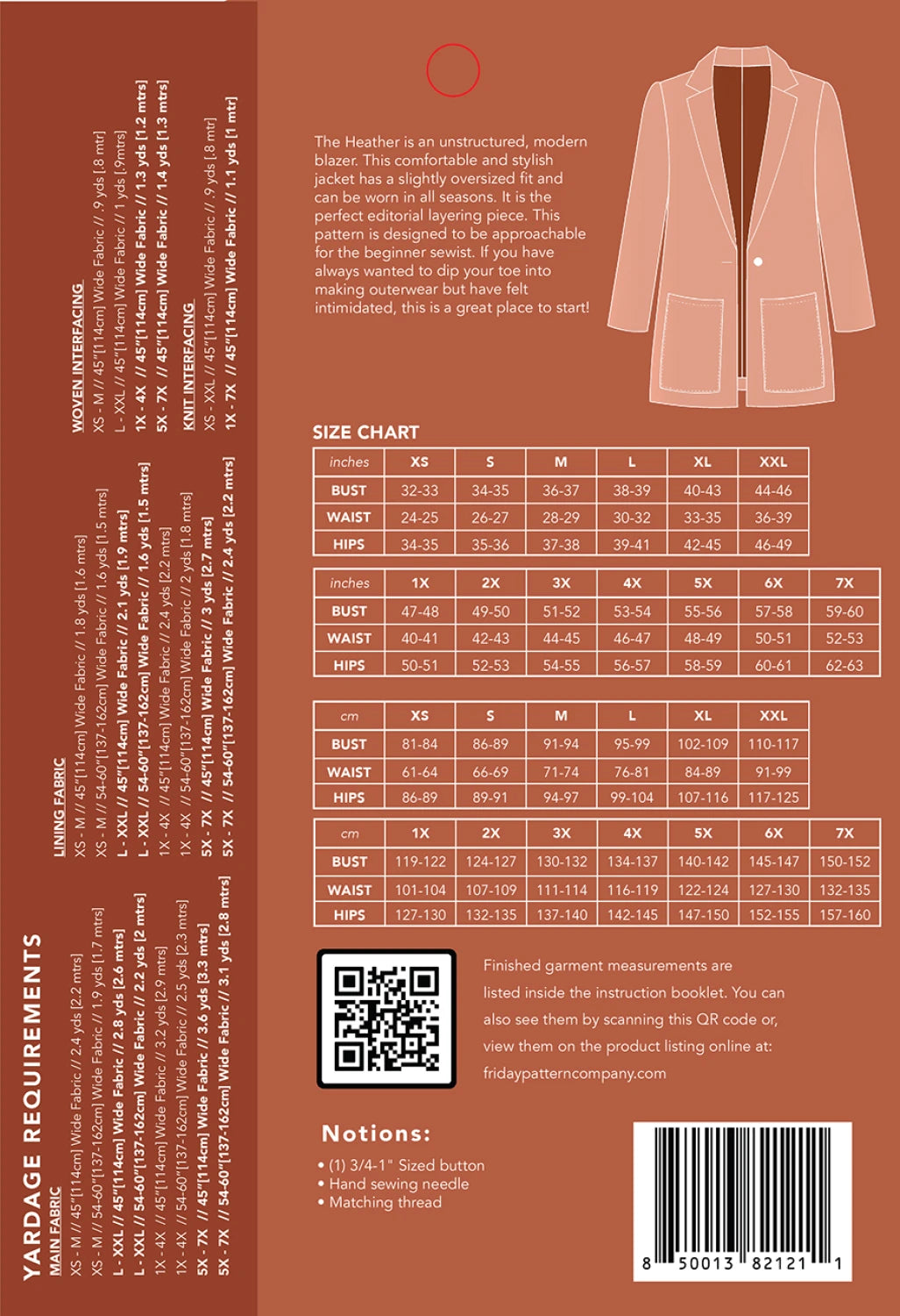 Heather Blazer Pattern By Friday Pattern Co