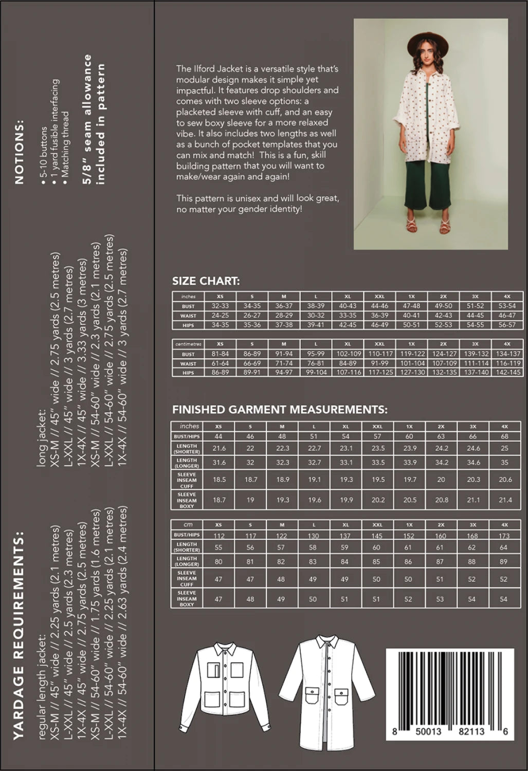 Ilford Jacket Pattern By Closet Core Patterns